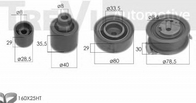 TREVI AUTOMOTIVE kd1471 -  Комплект ремня ГРМ